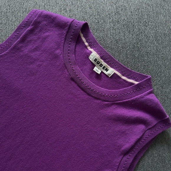 Boden Purple Knit Sleeveless Top Medium - Picture 4 of 6